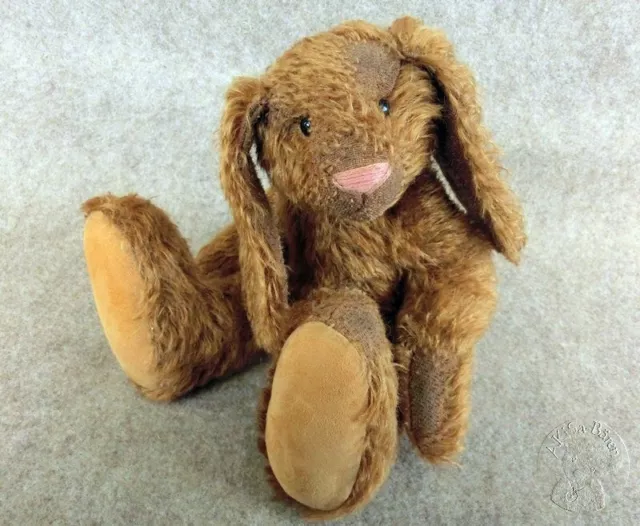 Künstlerteddy, AKiSa Bären, Hase "Hoppel", 28 cm sitzend 17 cm, Mohair