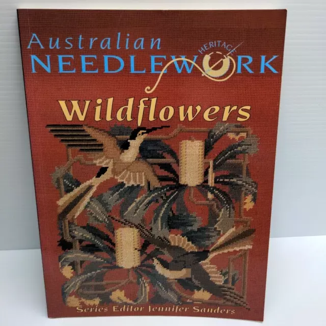 Wildflowers Australian Needlework Heritage Jennifer Sanders Vtg 1993 PB Patterns