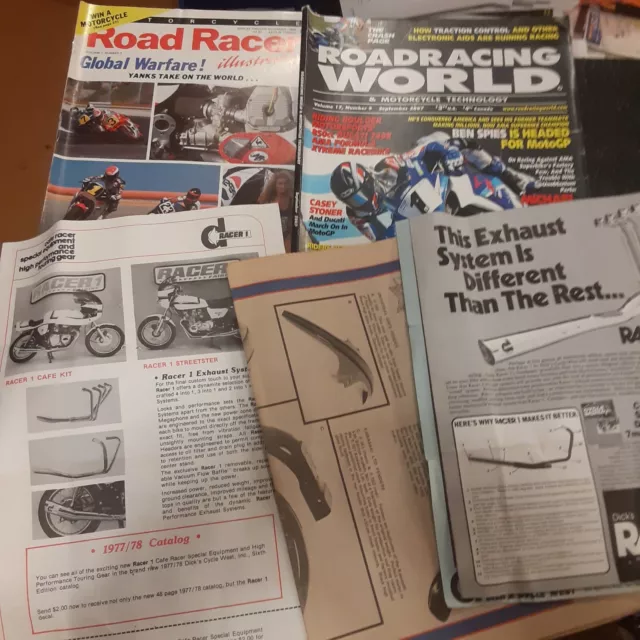 Motorcycle Road Racing Magazine/Literature Lot Flat Track