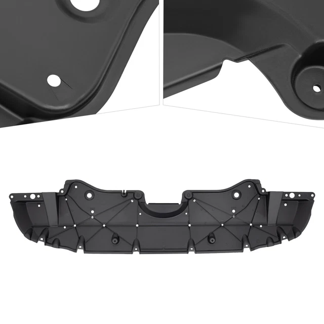 BLACK ENGINE BAFFLE, Engine Splash Shield Under Cover Fits 20192021