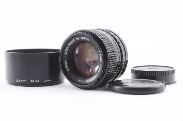 【 MINT w/Hood 】 CANON NEW FD 50mm F1.4 NFD MF Standard Lens For FD Mount JAPAN