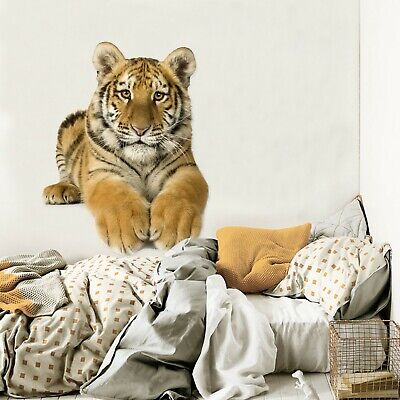 3D Smart Tiger G073 Animal Wallpaper Mural Poster Wall Stickers Decal Wendy