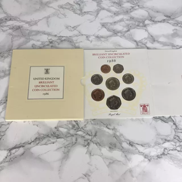 Collectors Coins 1986 UK Uncirculated Coin Collection Brand New #MBM 3