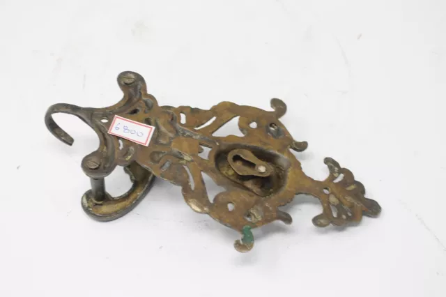 Vintage Original Hand Crafted Brass English Wall Hook Hanger Hardware NH6800 10