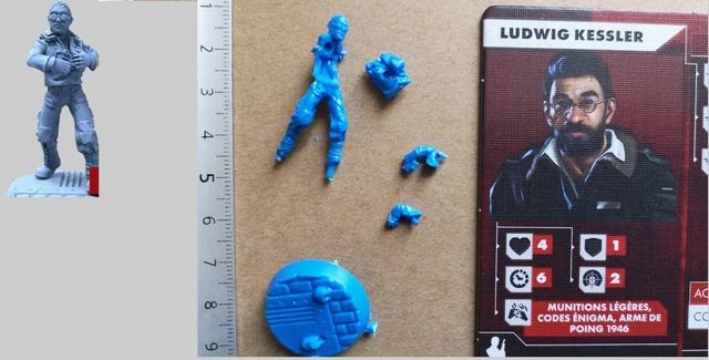 Miniature Pippa Shepherd + Cartes Français - Weird WW2 / Wolfenstein - 28mm