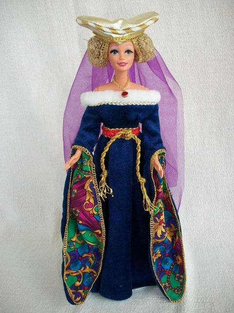 Barbie Disney's Princess Rapunzel Pink Satin Beautiful Medieval Gown / Dress