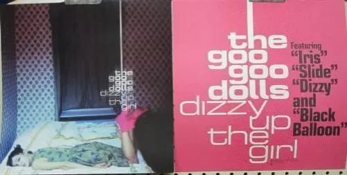 GOO GOO DOLLS 1998 DIZZY UP THE GIRL  2 sided promo poster/flat NEW old stock