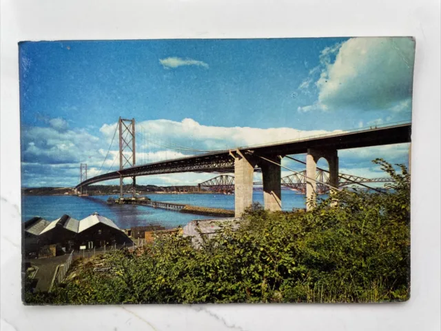 Scotland Postcard - The Forth Road Bridge from South Queensferry    AB100