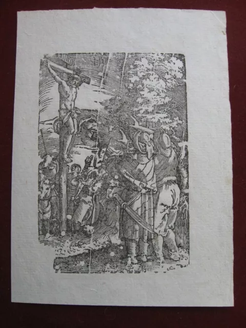 Hans Sebald Beham: Christus am Kreuz 1521/Christ on the Cross Print Holzschnitt