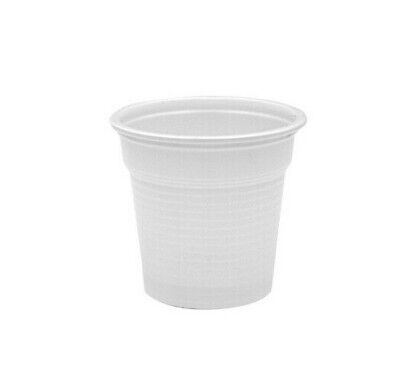 1000 Pezzi CLICSON® Bicchierini da Caffe Bianchi in Plastica Monouso 80cc 