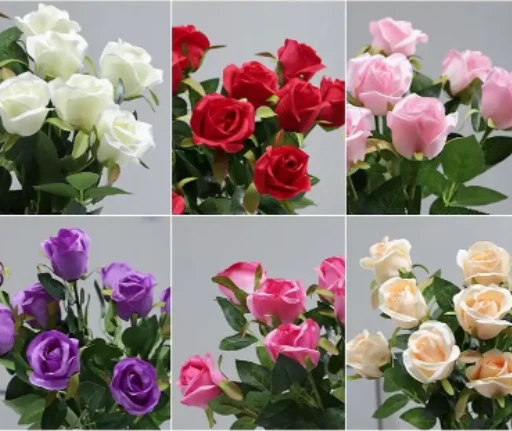 Simular champán rosa de alta gama adornos decoración del hogar alto valor estético