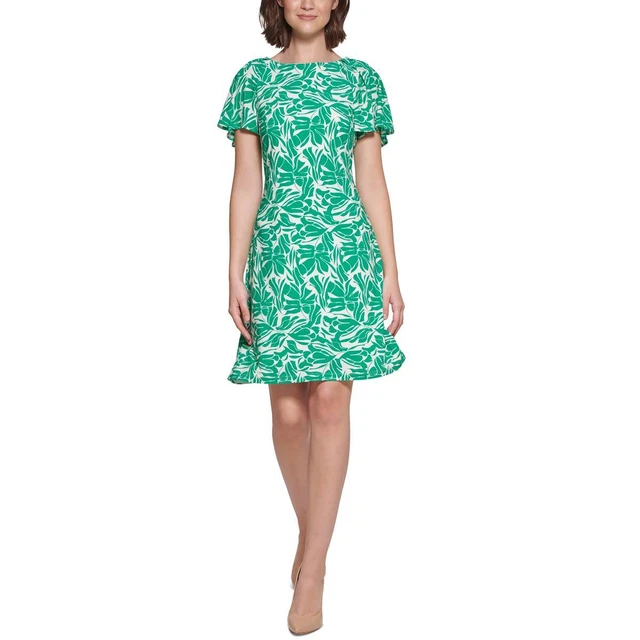 Tommy Hilfiger Womens Jersey Printed Work Sheath Dress BHFO 4715
