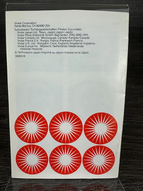 VIVITAR 285 ZOOM Thyristor Auto Electronic Flash Camera Instruction ...