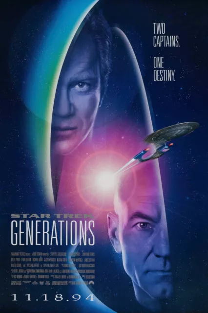 STAR TREK GENERATIONS 1994 90s ORIGINAL CINEMA MOVIE FILM PRINT PREMIUM POSTER 2