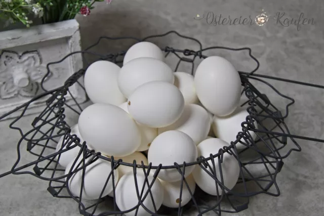 24 huevos de gallina blancos vacíos soplados naturaleza decoración huevos de Pascua
