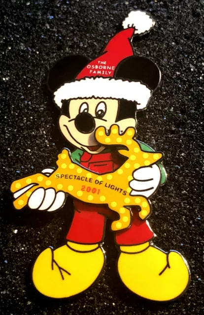 Disney 2001 Mgm Osborne Spectacle Of Lights Mickey Holding A Reindeer Le5000 Pin