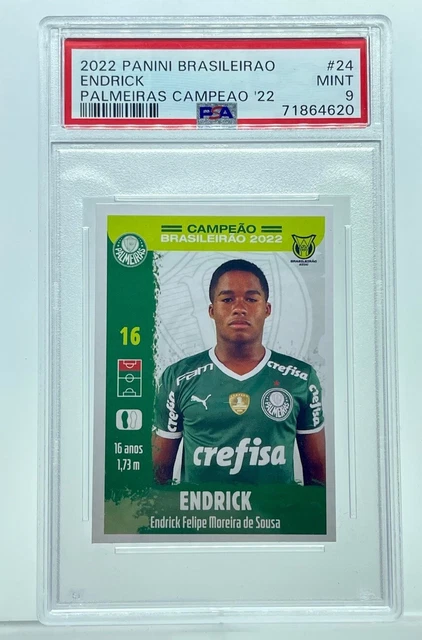 2022 ADESIVO RC Panini Palmeiras ENDRICK Rookie PSA 9 True Rookie EUR ...