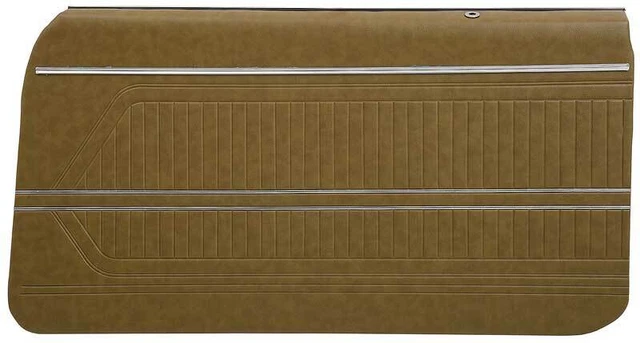 1969 Firebird; Interior Door Panels; Standard Interior; Pre-Assembled; Gold