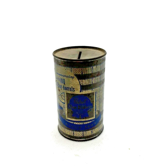 VINTAGE PABST BLUE Ribbon 100 Million Barrel Commemorative Coin Bank ...