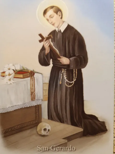 Preghiera A San Gerardo Santino Holy Card Ottimo Collezione Religione Gesù Maria