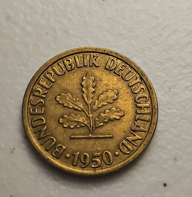 1950 J Germany 10 Pfennig Coin - Bundesrepublik Deutschland