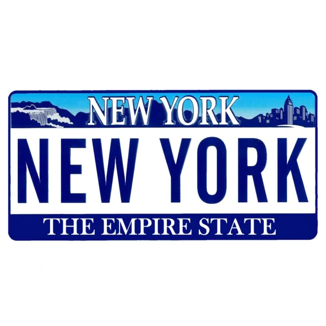 Vintage Retro USA Car License Plate New York Empire Man Cave Pub Shed Metal Sign