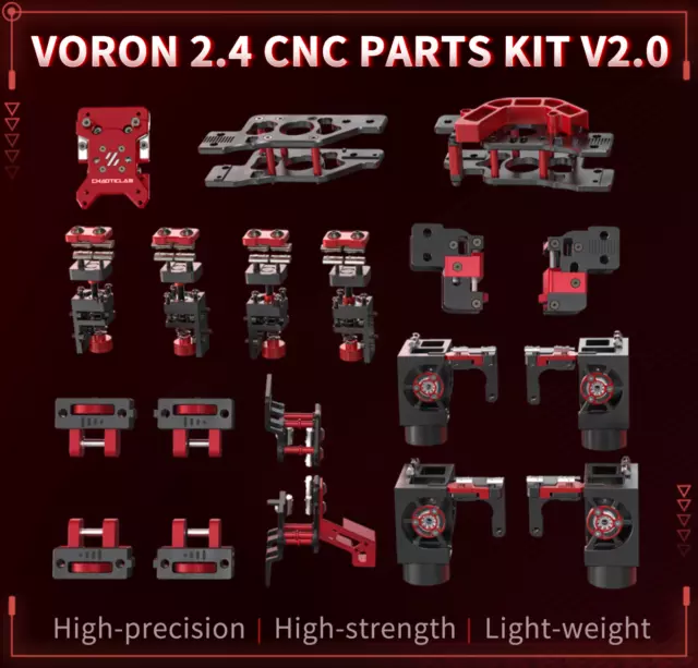 Chaoticlabs Voron 2.4 rev2 Aluminium Metall upgrade kit V2 CNC gefräste Teile