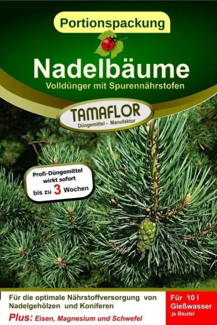 Dünger  Nadelbäume  Koniferen, wirkt sofort  5 Portionsbeutel