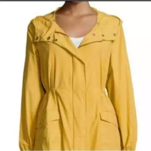 EILEEN FISHER Organic Cotton Citrine Hooded Anorak Size 1X Waterproof Rain Coat 3