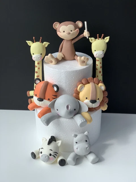 Topper Per Torta Con Animali Safari Tema Giungla Con Leone - Foto 12