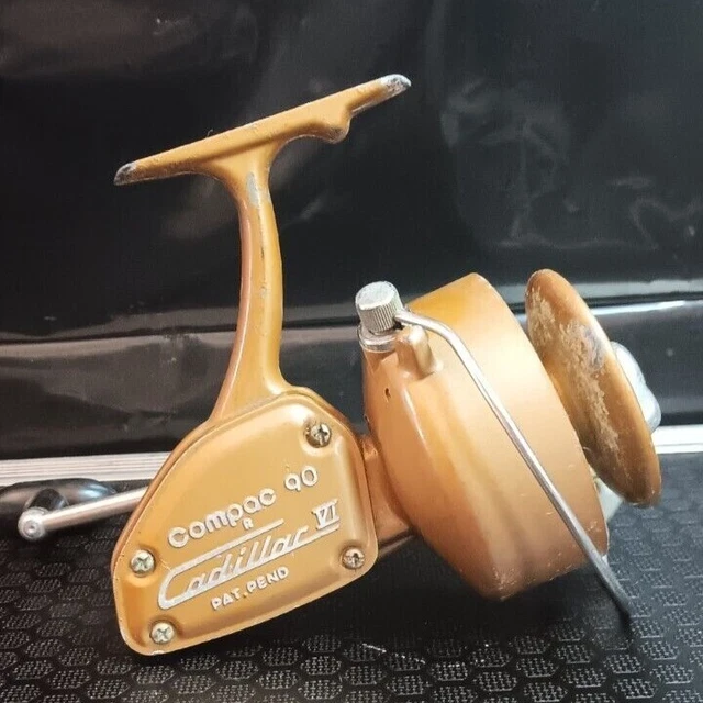 cadillac 3 fishing reel COMPAC 90 CADILLAC vi Vintage Metal Spinning Fishing Reel Tested -  Working!!! $25.00