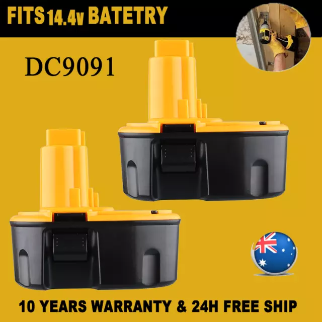 2 PACK 4.8Ah DC9091 Ni-Mh Battery for Dewalt 14.4Volt XRP DW9091 DW9094 DE9038