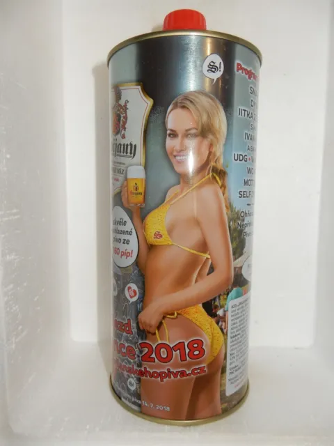 SEXY GIRL 2018  SVIJANY Beer gallon from CZECH REPUBLIC (2 Liter) Empty Can !!