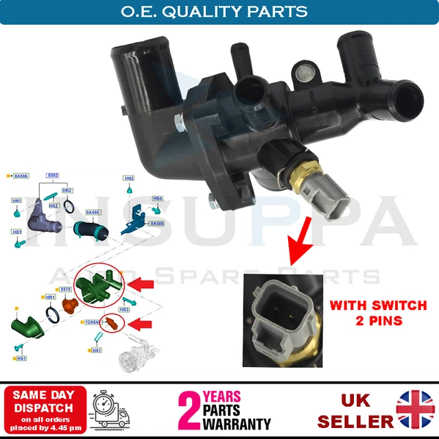 THERMOSTAT HOUSING WITH Switch For Ford Ranger 2.2 TDCi RWD 2011 On