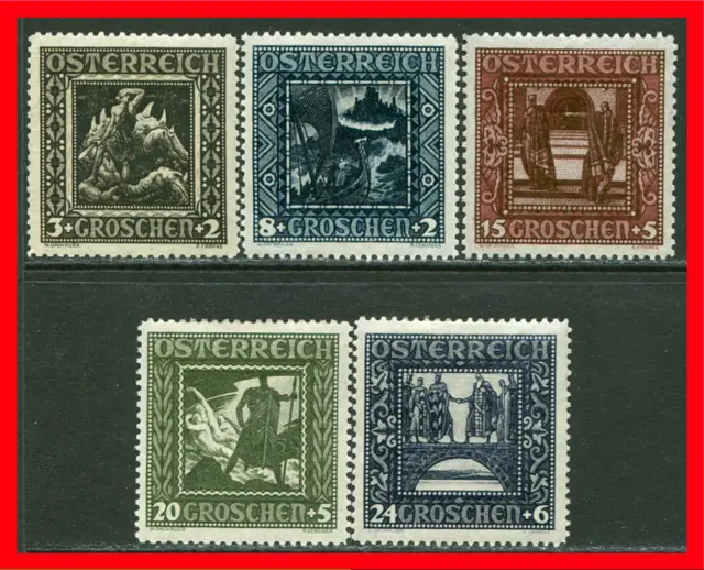 Austria Semi-postal Stamps Scott B71-B75, Mint Partial Set!! A186