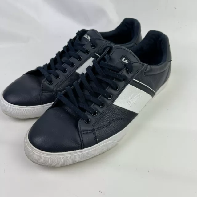 Lacoste Fairlead REI Mens Size 11.5 Trainers  Navy Blue Holidays Trips Low Top 2