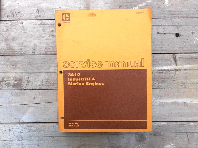 Caterpillar Cat 3412 Industrial & Marine Engines Service, Shop, Manual