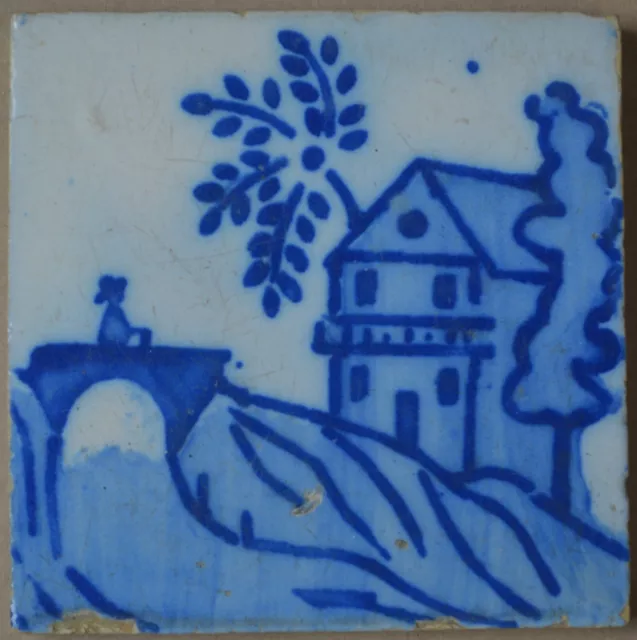 FRANCIA AZULEJO ANTIGUO - PAS DE CALAIS - DESVRES - c1870