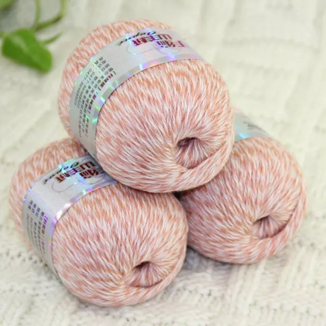 Sale 3BallsX50g Fluffy Soft Colorful Fancy Sweater Rugs Hand Crochet Yarn 14