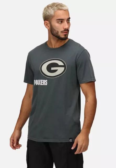 Recovered Men's NFL T-Shirt Green Bay Packers Logo Regular Fit Top Sports Shirts