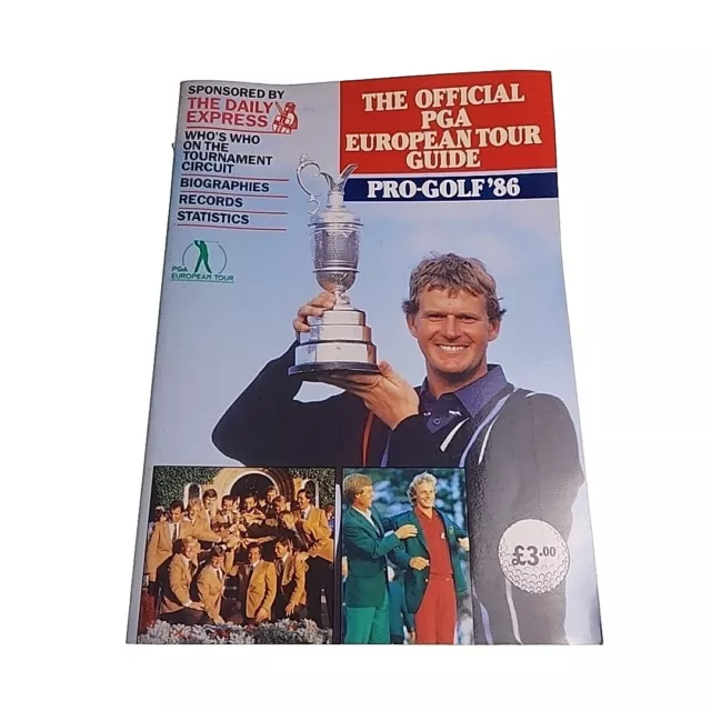 Official PGA European Tour Guide Pro Golf 1986 Paperback Book