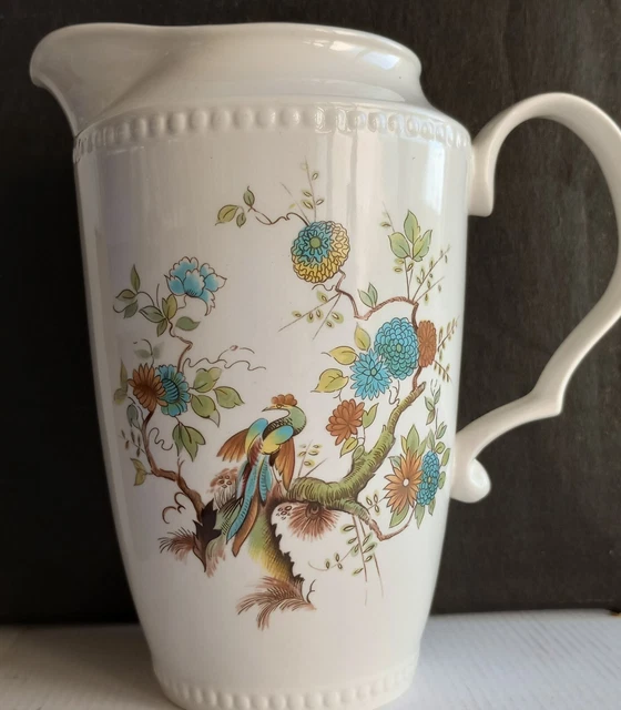 Very Rare Vintage Royal Cauldon Bristol Ironstone Paradise Jug Pitcher Vase Lge
