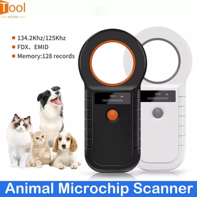 Pet Dog Cat Tag ID Reader Animal EMID ISO Chip Scanner Microchip Identification