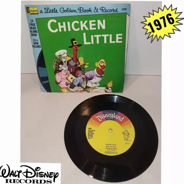Disneyland Records A Little Golden Book & Record Chicken Little