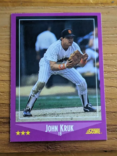 1988 Score Baseball Card - #36 John Kruk - Padres