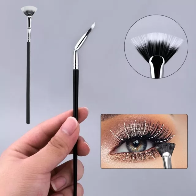 Clearly Rooted Mascara Fan Brush Angled Fan-shaped Eyelash Brush   Makeup Tool