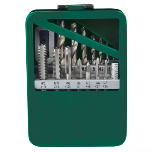 Brüder Mannesmann Hand Die Set 15 Piece Portable Tap and Kit Tool vidaXL