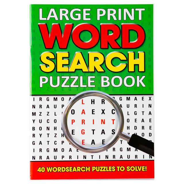 WORD SEARCH PUZZLE Books Large Print 40 Puzzle Brain Challenge A4 Size ...