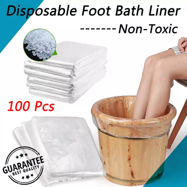 100 Pcs Universal Tub Plastic Liners for Ionic Foot Detox Spa Bath Machine Basin