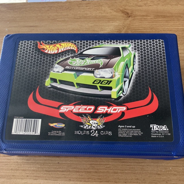 Hot Wheels Speed Shop 24 Car Blue Carrying Case 2004 Mattel Hot Wheels Speed Shop 24 Car Blue Carrying Case 2004 Mattel